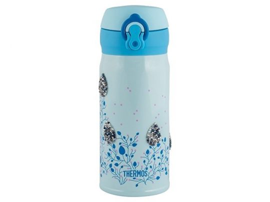 Термос из нерж. стали тм THERMOS JNL-350-SWFLOWER, голубой, арт. 018387603