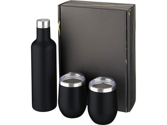 Подарочный набор из медных предметов с вакуумной изоляцией Pinto и Corzo, черный, арт. 018364103
