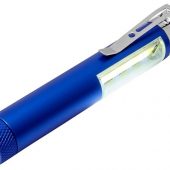 Карманный фонарик Stix с зажимом, оснащен бескорпусным чипом и магнитным держателем, синий, арт. 018370503