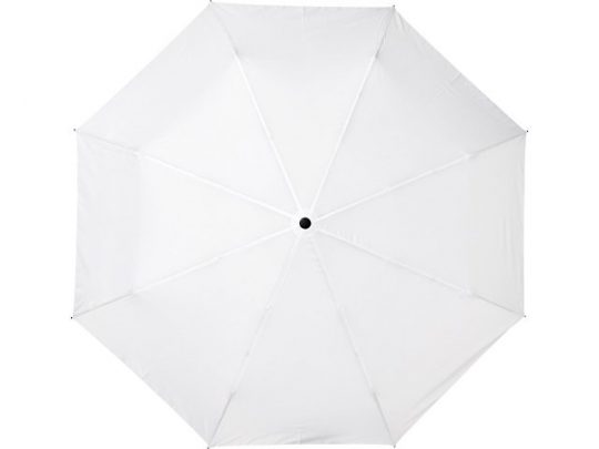 Автоматический складной зонт Bo из переработанного ПЭТ-пластика, белый, арт. 018363103