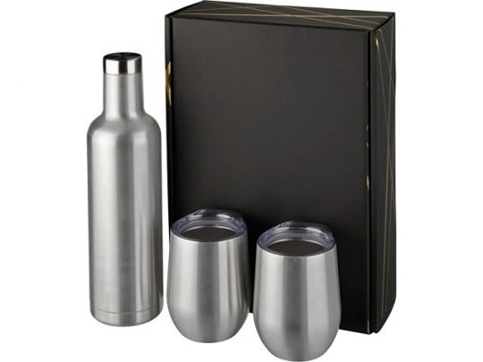 Подарочный набор из медных предметов с вакуумной изоляцией Pinto и Corzo, серебристый, арт. 018364003