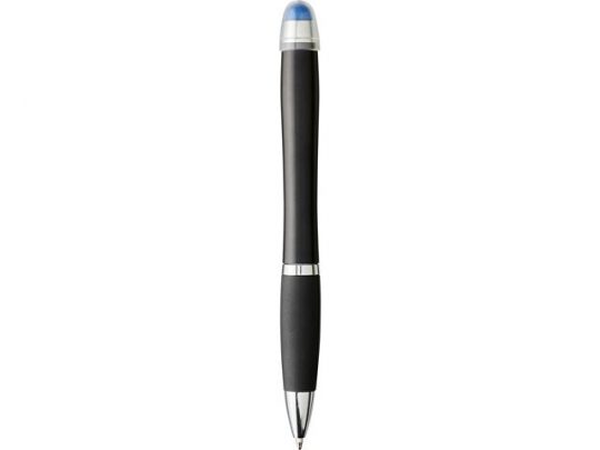Светящаяся шариковая ручка Nash со светящимся черным корпусом и рукояткой, синий, арт. 018378303