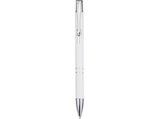Алюминиевая шариковая кнопочная ручка Moneta, белый, арт. 018371003