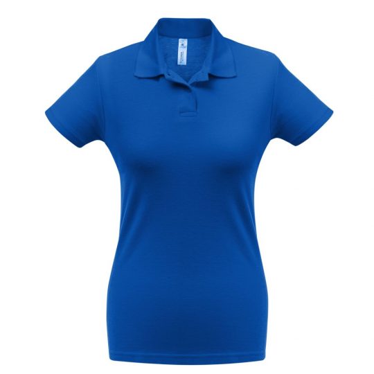 Рубашка поло женская ID.001 ярко-синяя, размер XS