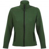Куртка софтшелл женская RACE WOMEN, темно-зеленая, размер XXL