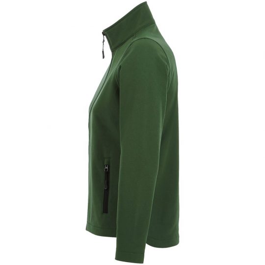 Куртка софтшелл женская RACE WOMEN, темно-зеленая, размер S