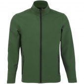 Куртка софтшелл мужская RACE MEN, темно-зеленая, размер 3XL