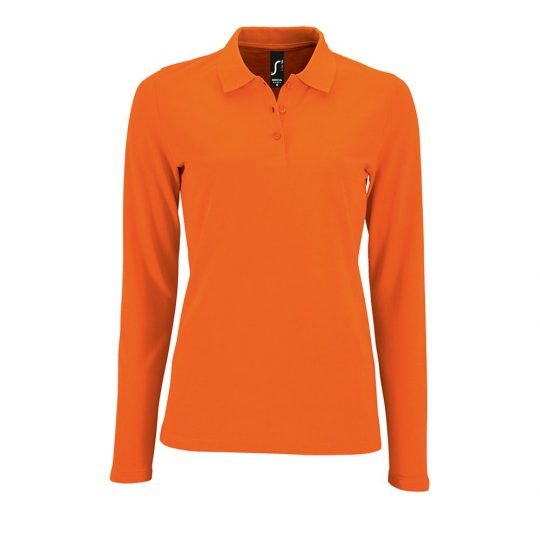 Рубашка поло женская с длинным рукавом PERFECT LSL WOMEN оранжевая, размер XL