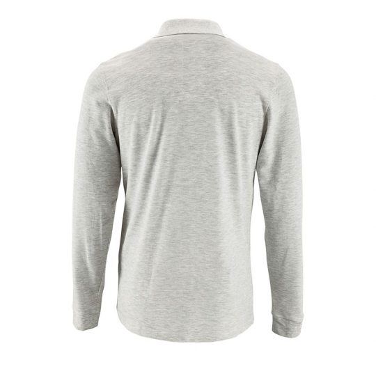 Рубашка поло мужская с длинным рукавом PERFECT LSL MEN светло-серый меланж, размер 3XL