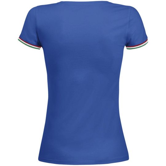 Футболка женская Rainbow Women, ярко-синяя с ярко-зеленым, размер L