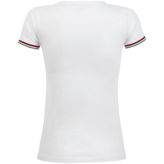 Футболка женская Rainbow Women, белая с ярко-зеленым, размер XL