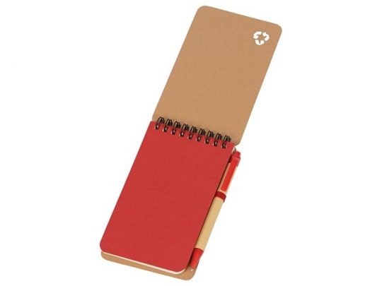 Набор канцелярский с блокнотом и ручкой Masai, красный, арт. 018945703