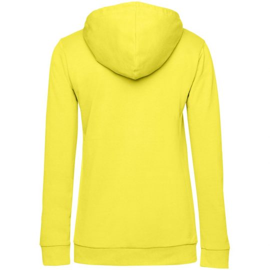 Толстовка с капюшоном женская Hoodie, желтая, размер XL