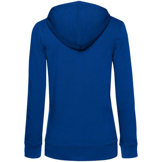 Толстовка на молнии с капюшоном женская BNC Organic, ярко-синяя, размер XL