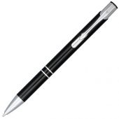 Кнопочная шариковая ручка Moneta из анодированного алюминия, черный, арт. 019020103