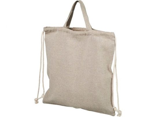 Рюкзак со шнурком Pheebs из 150 г/м² переработанного хлопка, натуральный, арт. 019015003