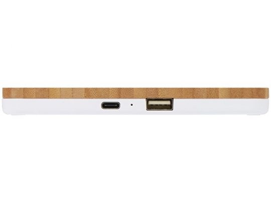 Беспроводное зарядное устройство-органайзер из бамбука Timber, темно-натуральный/белый, арт. 019034103