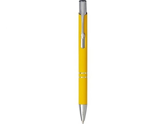 Шариковая кнопочная ручка Moneta с матовым антискользящим покрытием, желтый, арт. 019020803
