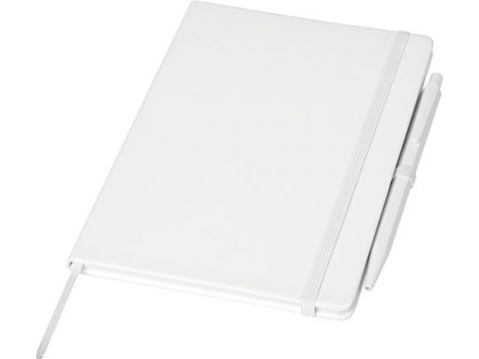 Блокнот Prime среднего размера с ручкой, белый, арт. 019044903