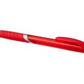 Шариковая полупрозрачная ручка Turbo с резиновой накладкой, красный, арт. 018957203
