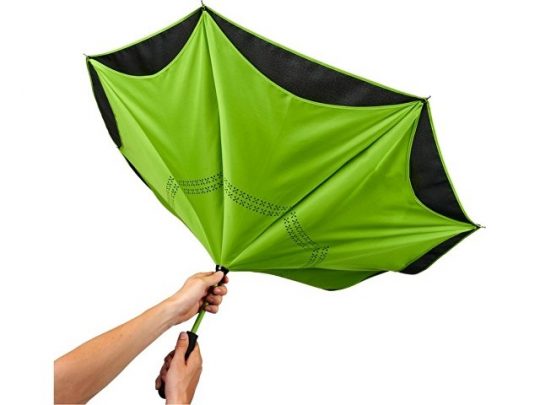 Прямой зонтик Yoon 23 с инверсной раскраской, лайм, арт. 019013403