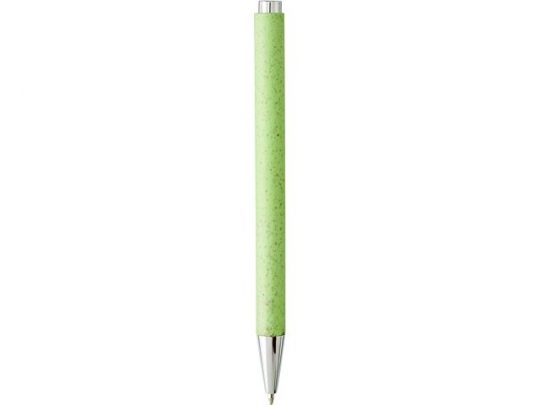 Шариковая ручка Tual из пшеничной соломы с кнопочным механизмом, зеленое яблоко (синие чернила), арт. 019035303