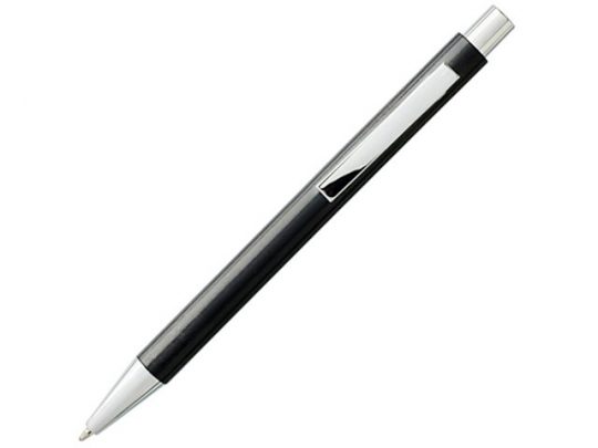 Шариковая ручка Tual из пшеничной соломы с кнопочным механизмом, черный (синие чернила), арт. 019035703