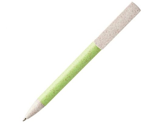 Шариковая ручка и держатель для телефона Medan из пшеничной соломы, зеленое яблоко (синие чернила), арт. 019034303