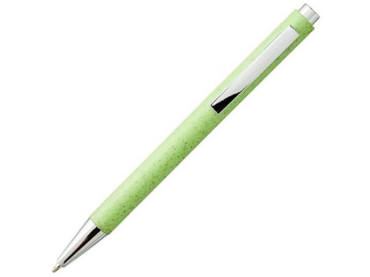 Шариковая ручка Tual из пшеничной соломы с кнопочным механизмом, зеленое яблоко (синие чернила), арт. 019035303