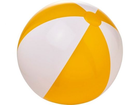 Непрозрачный пляжный мяч Bora, желтый/белый, арт. 019070803