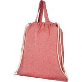 Рюкзак со шнурком Pheebs из 150 г/м² переработанного хлопка, красный, арт. 019015103