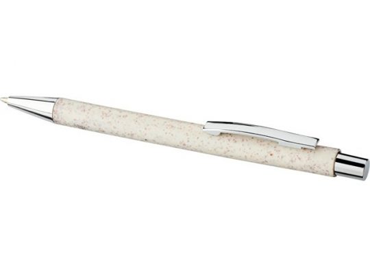 Шариковая ручка Tual из пшеничной соломы с кнопочным механизмом, cream (черные чернила), арт. 019035603