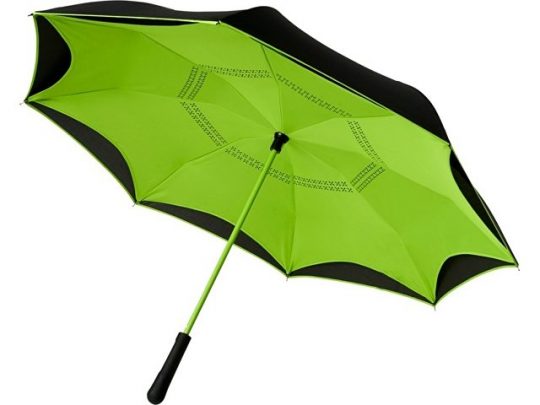 Прямой зонтик Yoon 23 с инверсной раскраской, лайм, арт. 019013403