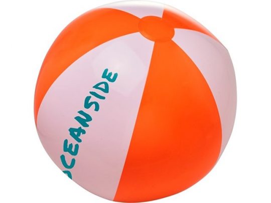 Непрозрачный пляжный мяч Bora, оранжевый/белый, арт. 019070603