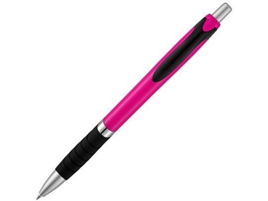 Однотонная шариковая ручка Turbo с резиновой накладкой, фуксия, арт. 018954803
