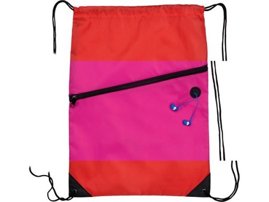 Рюкзак Oriole на молнии со шнурком, фуксия, арт. 019016403