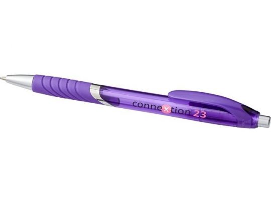 Шариковая полупрозрачная ручка Turbo с резиновой накладкой, пурпурный, арт. 018957503