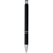 Шариковая кнопочная ручка Moneta с матовым антискользящим покрытием, черный, арт. 019021203