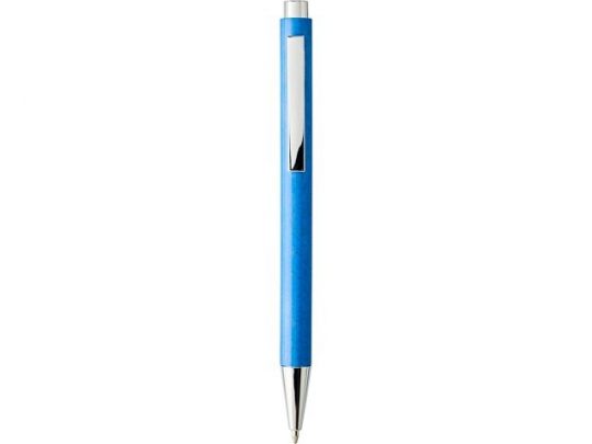 Шариковая ручка Tual из пшеничной соломы с кнопочным механизмом, cиний (черные чернила), арт. 019035003