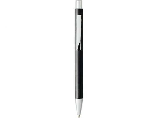 Шариковая ручка Tual из пшеничной соломы с кнопочным механизмом, черный (черные чернила), арт. 019035103
