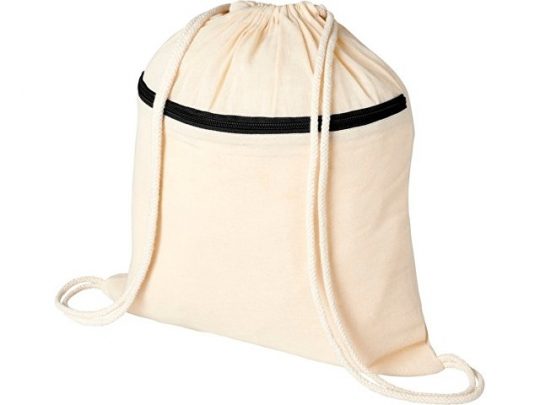 Рюкзак Oregon на молнии с кулиской, натуральный/черный, арт. 019016003