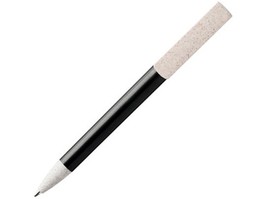 Шариковая ручка и держатель для телефона Medan из пшеничной соломы, черный (синие чернила), арт. 019034403