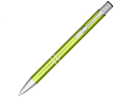 Кнопочная шариковая ручка Moneta из анодированного алюминия, лайм, арт. 019019703