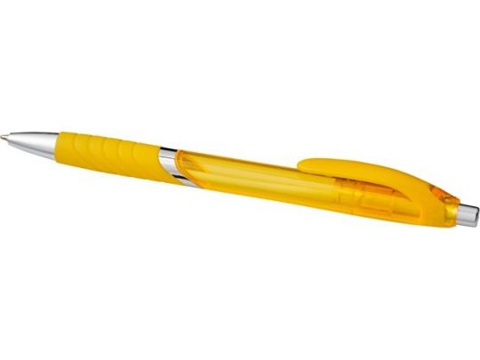 Шариковая полупрозрачная ручка Turbo с резиновой накладкой, желтый, арт. 018957403