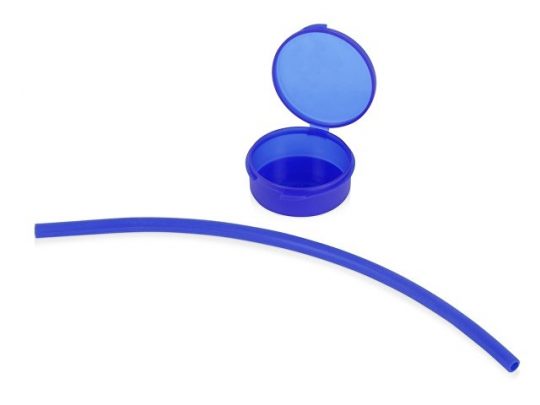 Силиконовая трубочка Fresh в пластиковом кейсе, синий, арт. 019065703