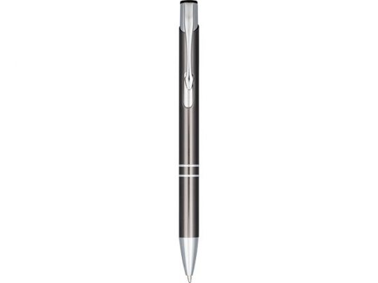 Кнопочная шариковая ручка Moneta из анодированного алюминия, серый, арт. 019020303