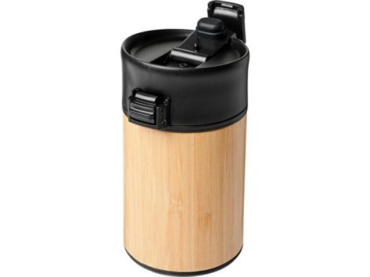 Вакуумный герметичный термостакан Arca с покрытием из меди и бамбука 200 мл, черный, арт. 018958403