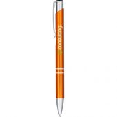 Кнопочная шариковая ручка Moneta из анодированного алюминия, оранжевый, арт. 019020203