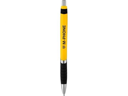 Однотонная шариковая ручка Turbo с резиновой накладкой, черный, арт. 018954903