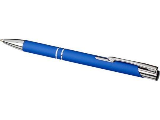 Шариковая кнопочная ручка Moneta с матовым антискользящим покрытием, синий, арт. 019021103